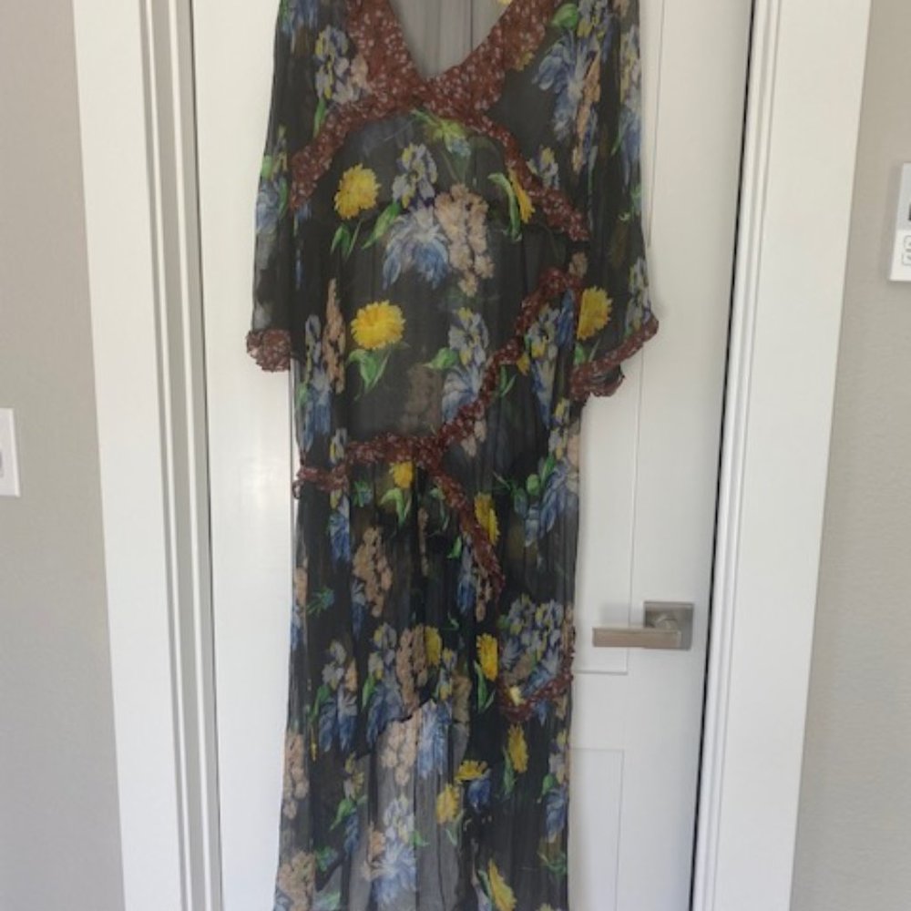 Ganni Llouvre Chiffon Floral Dress
